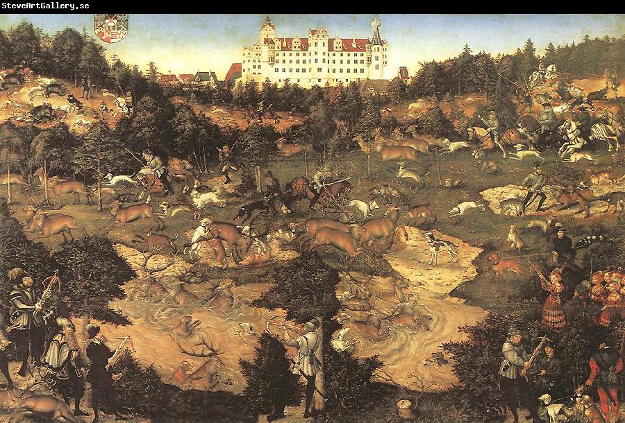 CRANACH, Lucas the Elder Hunt in Honour of Charles V at the Castle of Torgau ghj